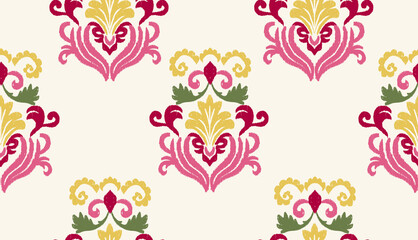 geometric ethnic vintage texture vector art design. textile fashion pattern line ikat seamless pattern and batik fabric texture asian background wallpaper geometry indian. Ethnic abstract ikat art .