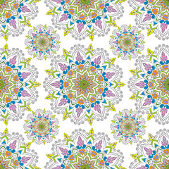 Beautiful and luxurious continuous colorful background, suitable for clothing patterns and interior wallpaper decorations.