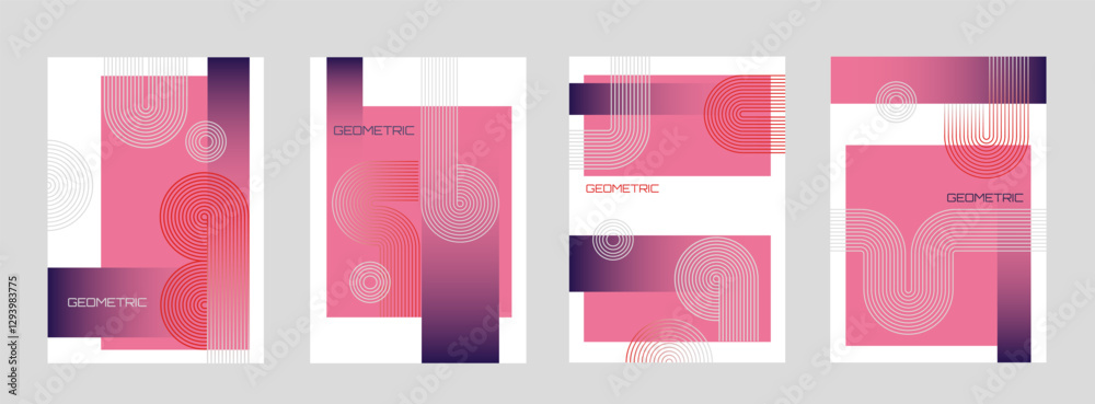 Canvas Prints abstract geometric shapes in a modern style on a white background. concept of minimalism and modern 