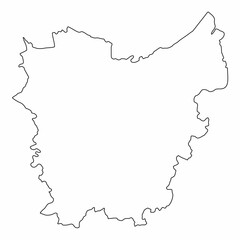 East Flanders outline map