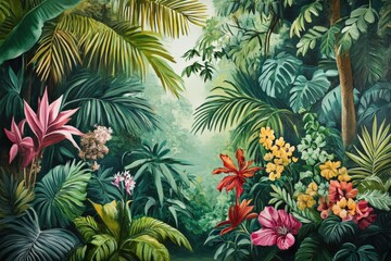 Tranquil Tropical Rainforest, A Celebration of Nature's Biodiversity
