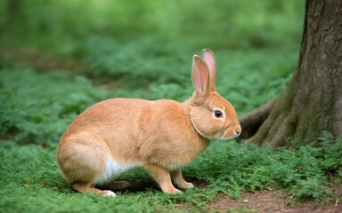Fototapeta premium Graceful Hare in a Serene Forest