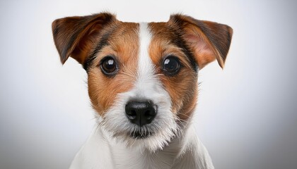 Charming Jack Russell Terrier in Transparent PNG A Captivating Portrait of an Adorable Pet Radiating Playful Energies and Warmth in a Soft, Natural Environment.