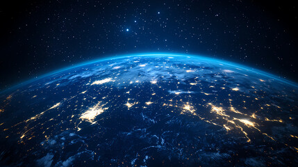 Fototapeta premium Earth’s night view captured from space