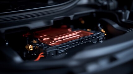 Close-up of an Electric Vehicle's Battery Pack