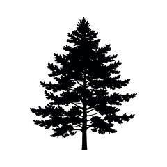  a tree silhouette vector isolated on white background