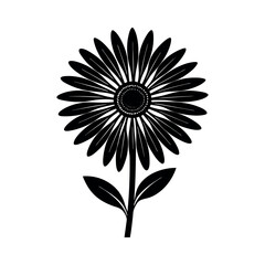 black and white flower vector