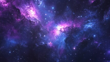 Obraz premium Colorful nebula in deep space, cosmic view, for background