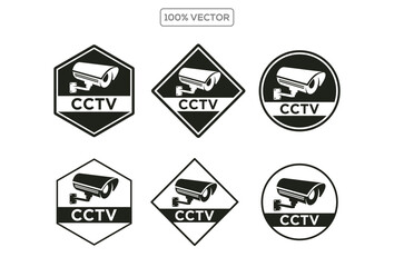 Set of security or surveillance camera icons. Security camera icon. surveillance camera symbol