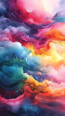 Fototapeta premium Abstract watercolor background with vibrant colors 