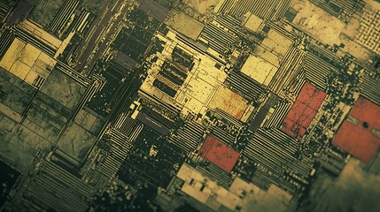 Abstract circuit board pattern background, possible use in tech design