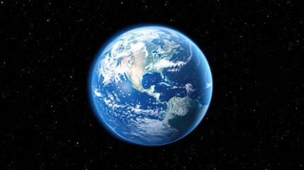 Obraz premium Conceptual illustration of a solar-powered Earth, radiating clean energy.