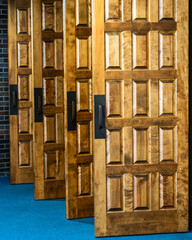 Four doors leading into a church sanctuary