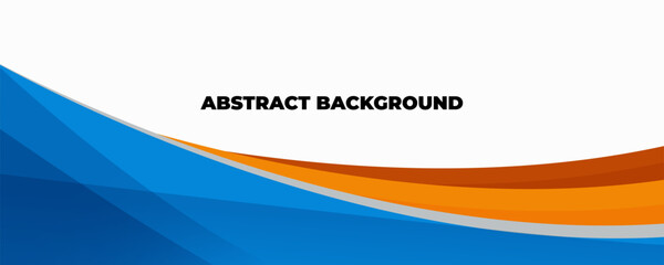 Abstract background with blue and orange shape at bottom
