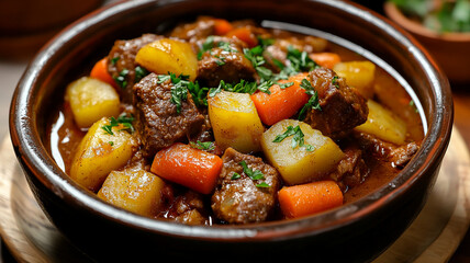 food, meat, beef, stew, vegetable, meal, soup, dinner, cuisine, dish, carrot, vegetables, bowl, healthy, cooking, pork, lunch, tomato, potato, onion, gourmet, goulash, potatoes, fried, traditional