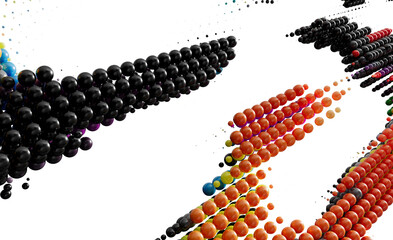 Abstract 3D Colorful Sphere Background Stock Photo