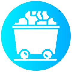 coal vector round glyph icon
