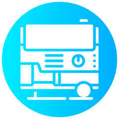 generator vector round glyph icon