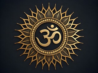 Fototapeta premium om symbol on black background