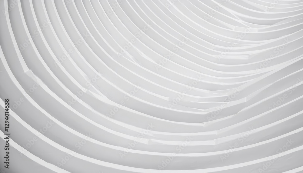 Poster abstract white curves flowing on smooth surface, modern minimalistic design for background and digital art