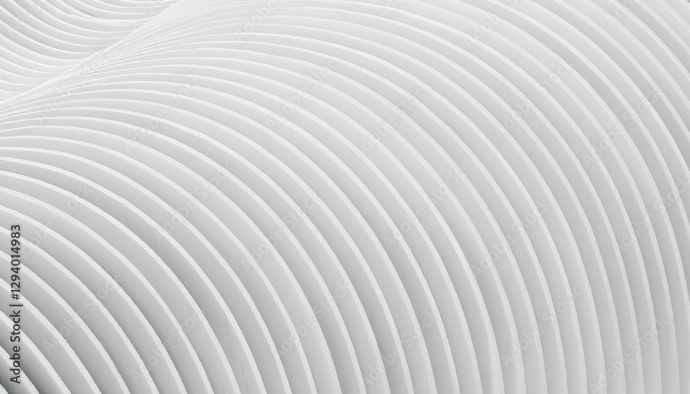 Aufkleber abstract white curves flowing on smooth surface, modern minimalistic design for background and digital art