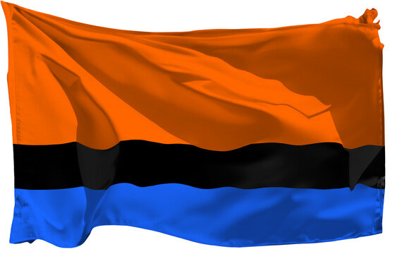 waving flag of chagos on transparent background