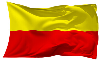 waving flag of kannada on transparent background