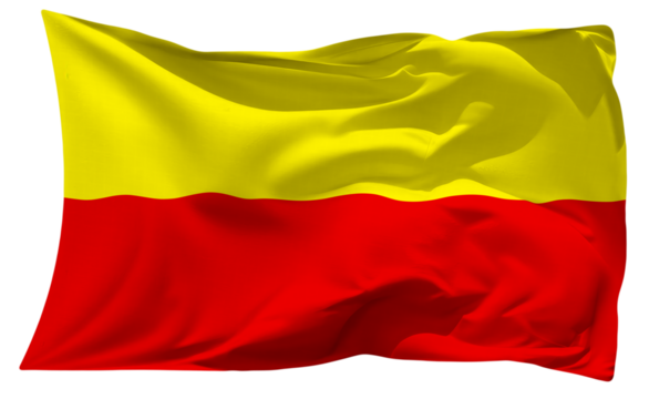 waving flag of kannada on transparent background