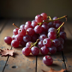 Fototapeta premium red grapes on vine