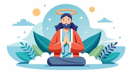 Her posture conveys a sense of quiet hope and unwavering faith.