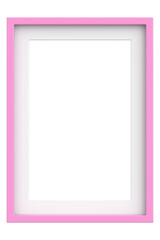 Picture frame. Portrait frame. 3D illustration.