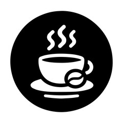 Coffee cup, mug isolated vector, latte black silhouette.