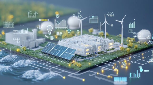 Centralized energy management platform channeling renewable power and grid automation