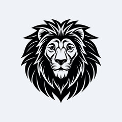  Lion Head Vector Illustration on White Background | Fierce Animal Logo Majestic Wildlife Art