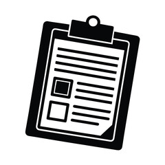 Detailed clipboard silhouette displaying tax form for precise financial documentation