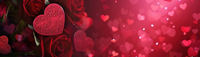 A lot of small heart shape bokeh light wallpaper glitter celebration festive backgrounds romance glowing shine romance anniversary.