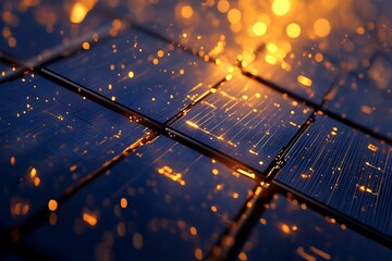 Abstract digital circuit board, glowing energy, futuristic background