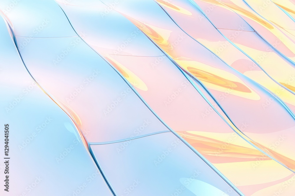 Poster abstract 3d texture with seamless patterns smooth geometry subtle light reflections