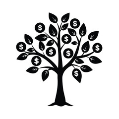 Simple growing money tree image symbolizing profit and steady business growth