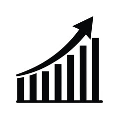 Dynamic growth chart with a rising arrow highlighting positive business trends
