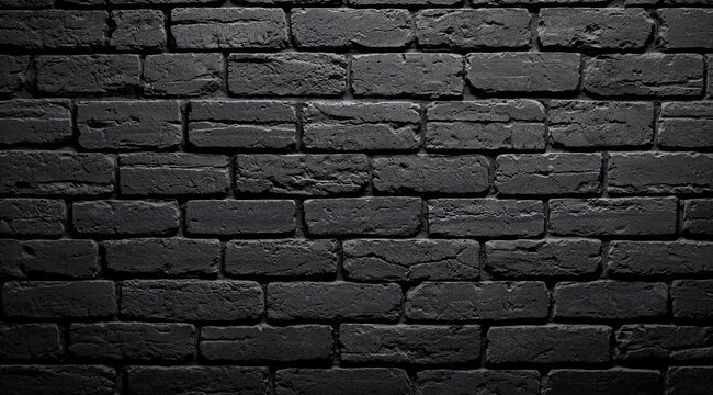 black brick wall texture for pattern background