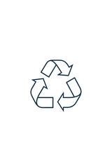 Obraz premium widespread Clear Black recycling symbol on isolated white background, eco-friendly 