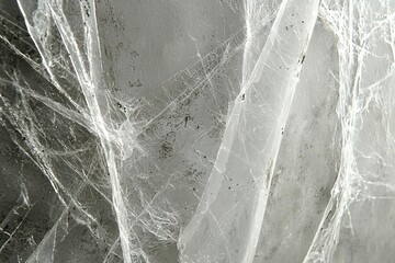 Close up view of scratches and marks on a flat light grey hard plastic material surface