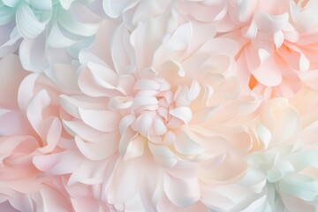 Fototapeta premium delicately layered floral patterns with swirling petals in pastel hues set against subtle gradient backdrop create