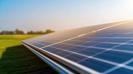 solar panels on rooftop under clear blue sky represent sustainable energy solutions