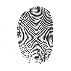 fingerprint on white background