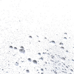 White background with many small and large bubbles. Perfect for cosmetics or spa.