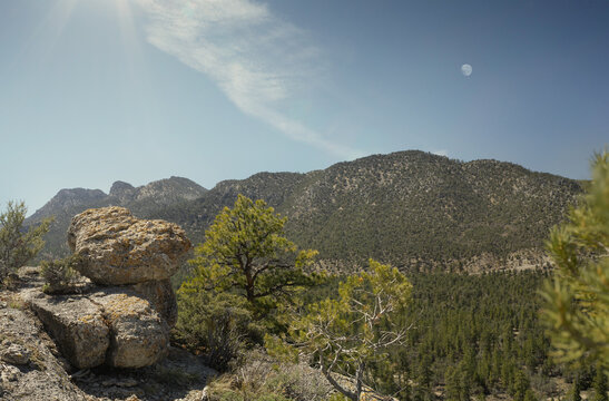 Panoramic view of nice  hills in Mountain Springs, Nevada,USA