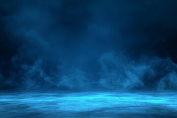 blue concrete marble stone floor with smoke float use as background for advertising