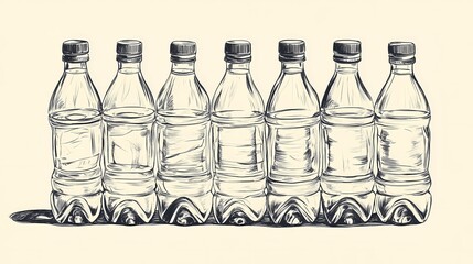 Reusable glass water bottle filled with purified water, captured in a bright studio setting, suitable for branding, wellness, and hydration topics, comic book style